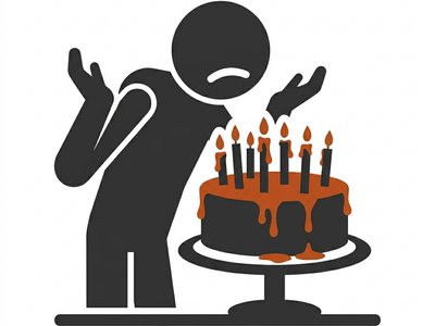 Watching Candles Melt Into Cake