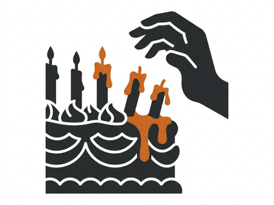 Hot Wax Dripping Onto Your Expensive Cake