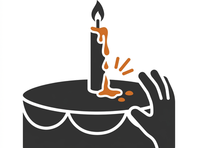 Candle Wax Dripping Onto Your Expensive Cake