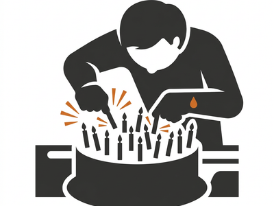 Spending 20 Minutes Jamming Candles In