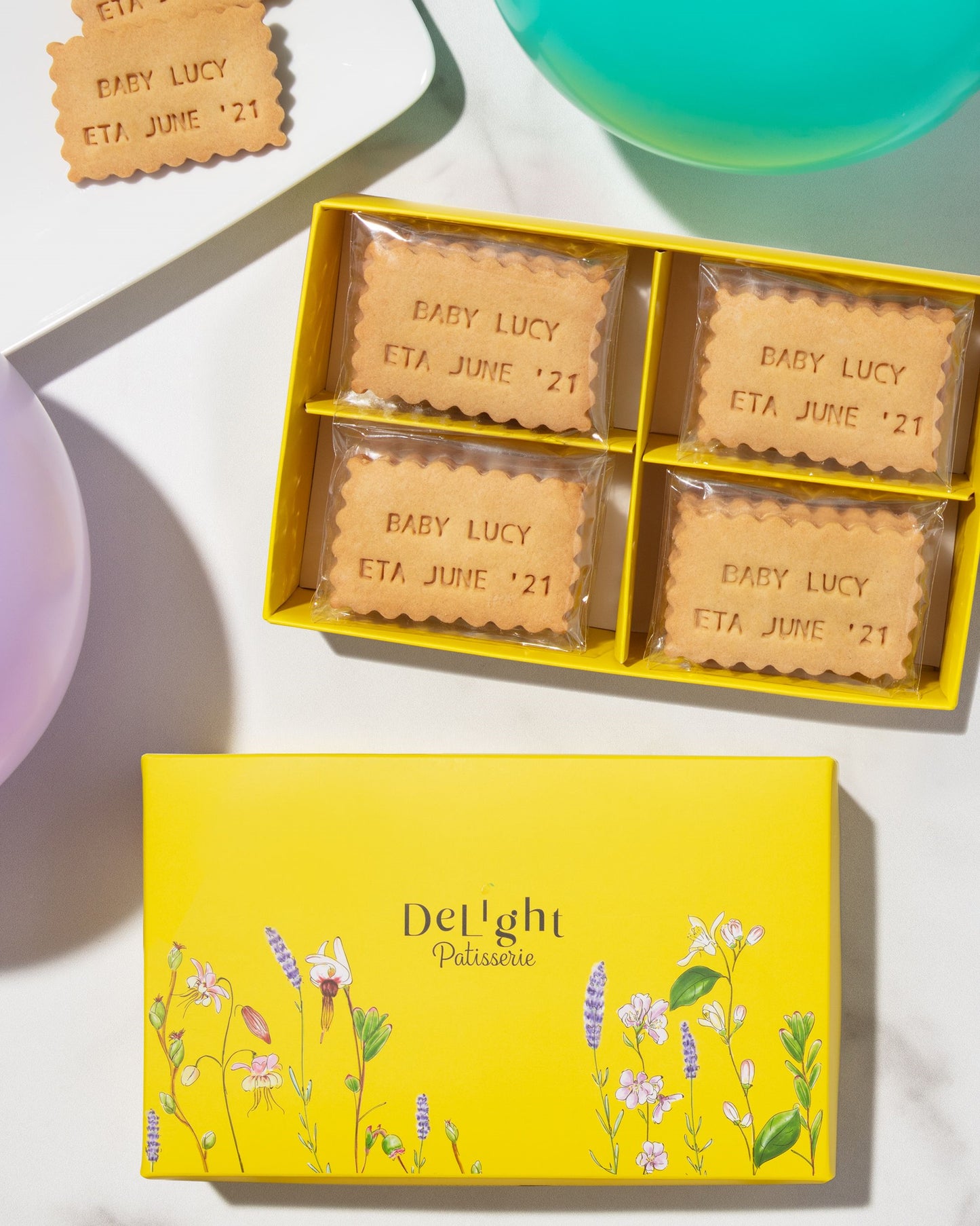 New Baby Present Personalized Shortbread Cookies