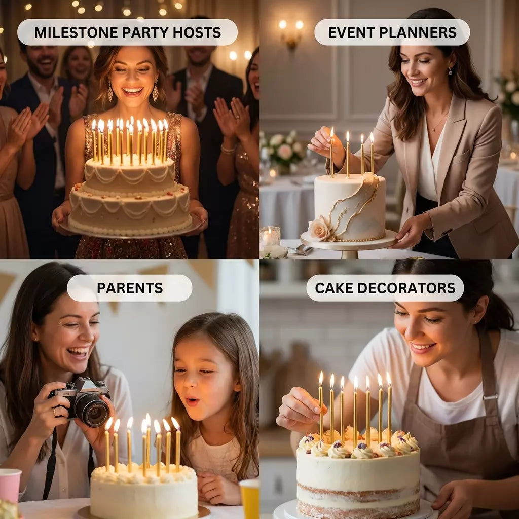 Elevate Your Celebration with Tall Gold Birthday Candles