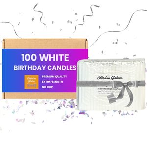 Classic White, Tall Birthday Candles