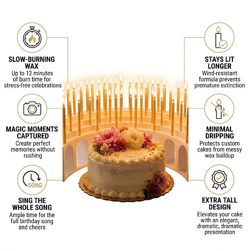 Elevate Your Celebration with Tall Gold Birthday Candles