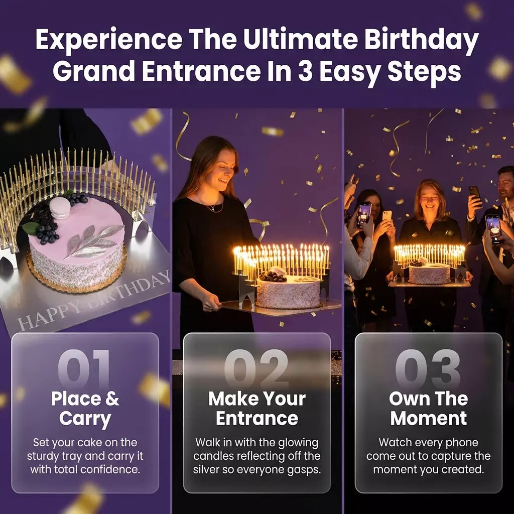 Gala Birthday Cake Grand Entrance Tray