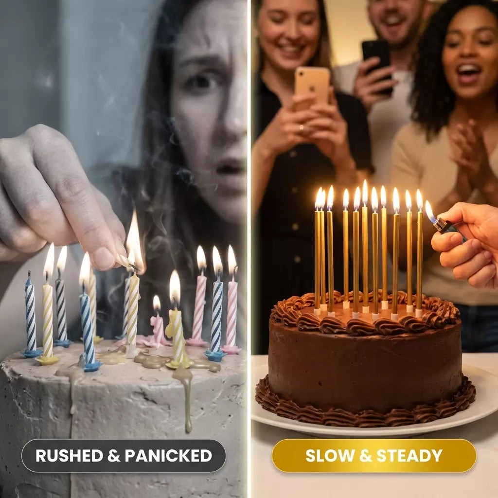 Elevate Your Celebration with Tall Gold Birthday Candles