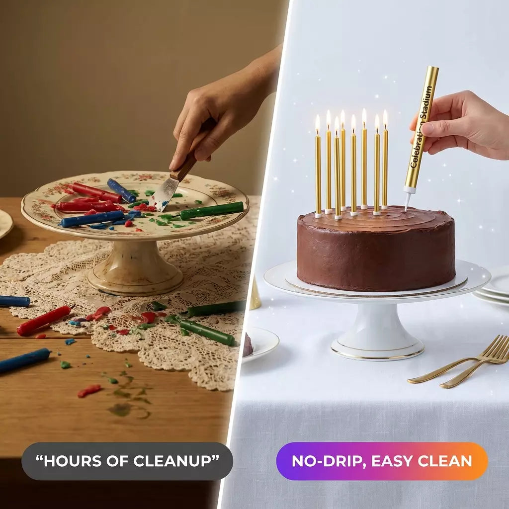 Elevate Your Celebration with Tall Gold Birthday Candles