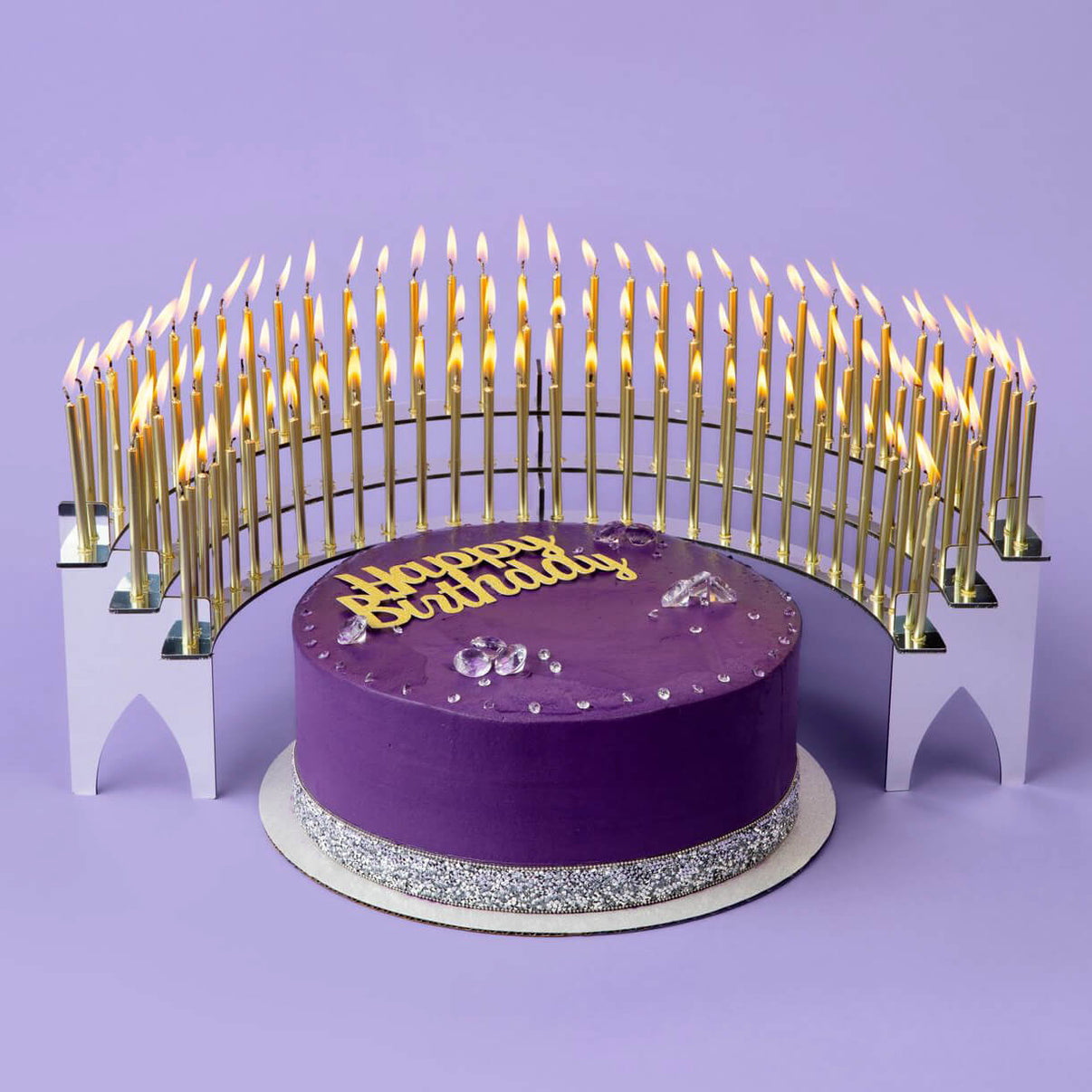 Celebration Stadium Gala Birthday Mirror Candelabra Candle Holder