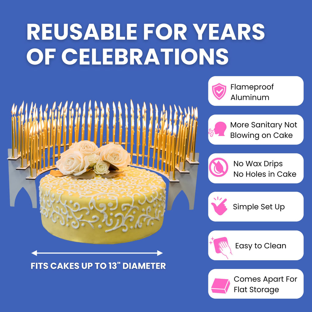 Celebration Stadium large white candle holder, perfect for 21st, 30th, 40th, 50th, 60, 70th, 75th, 80th, 90th, 100th birthday ideas