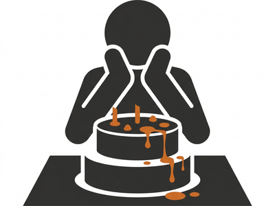 Watching Wax Drip Into Expensive Cake