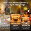 "Birthday Grandstand" Modular Birthday Candle Holder for 10 to 110 candles, includes 100 gold candles