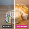 "Birthday Grandstand" Modular Birthday Candle Holder for 10 to 110 candles, includes 100 gold candles