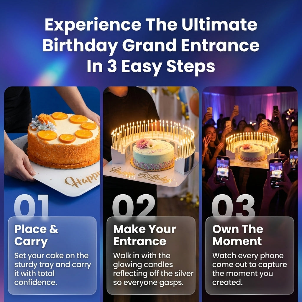 Gala Birthday Cake Grand Entrance Tray