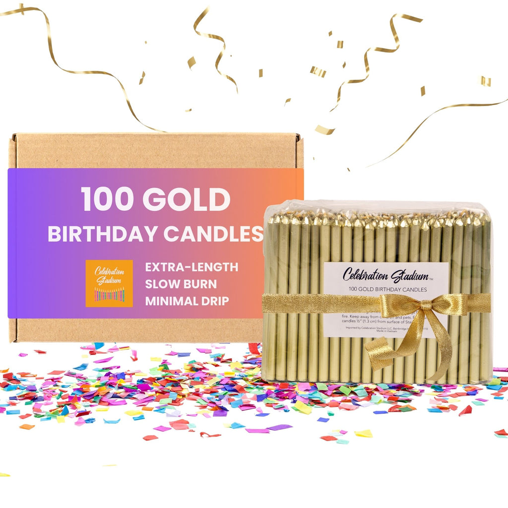 Elevate Your Celebration with Tall Gold Birthday Candles