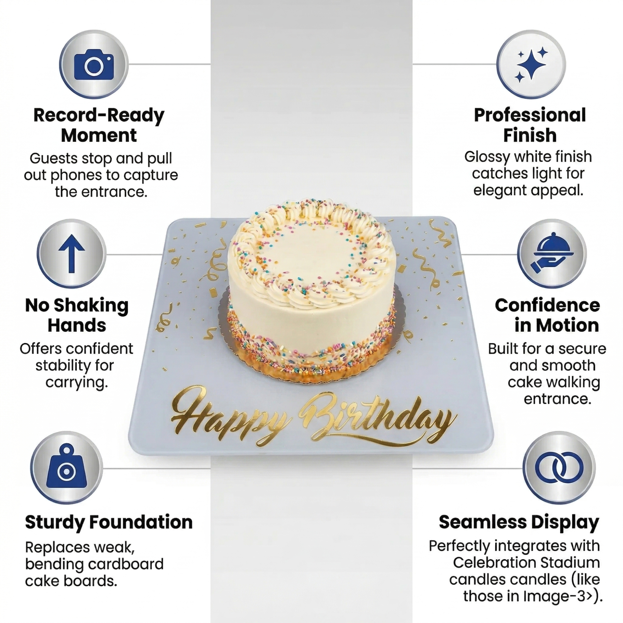 Gala Birthday Cake Grand Entrance Tray