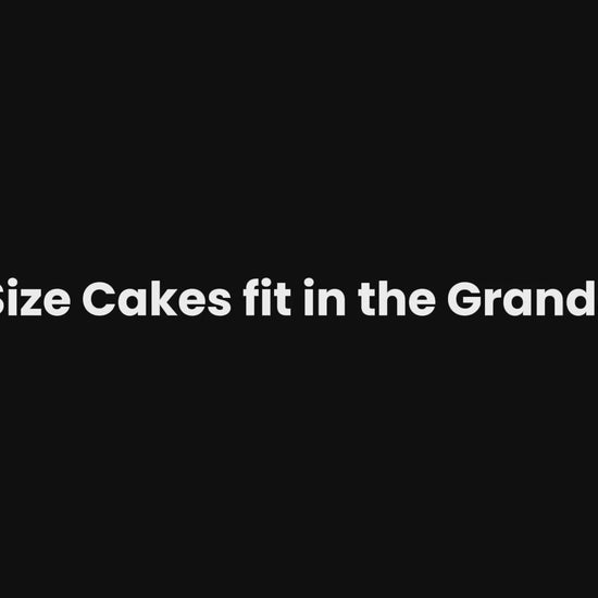 Video to show how various size birthday cakes fit in the modular birthday candle holder called the "Grandstand".