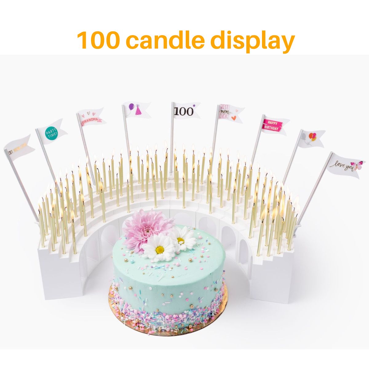 "The Grandstands" Modular Birthday Candle Holder For 10 to 110 Candles