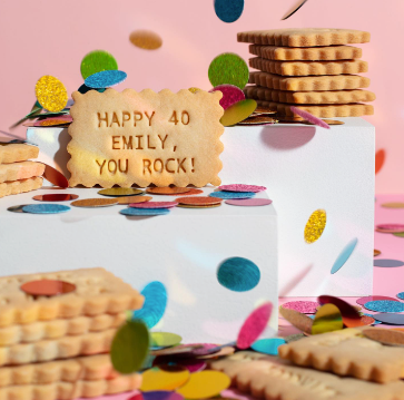 Creative Personalized Birthday Message On Shortbread Cookies